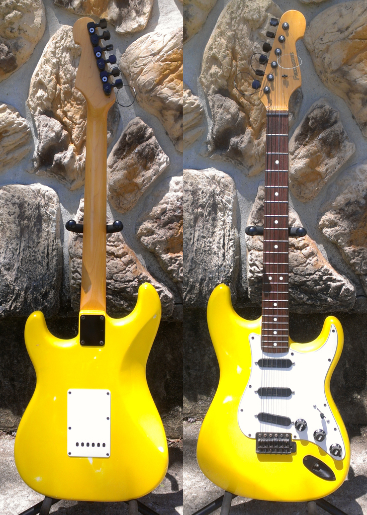 Yellow Fernandes Lawsuit Stratocaster